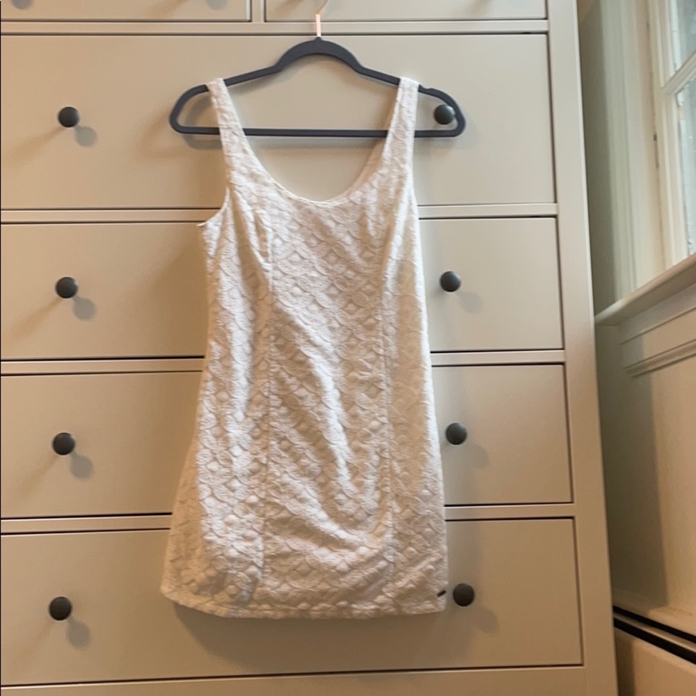 White skin tight Hollister dress